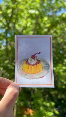 Flan aceo art card thumbnail 2
