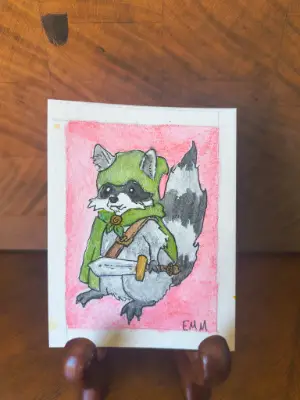 Lil Thief aceo art card thumbnail 1
