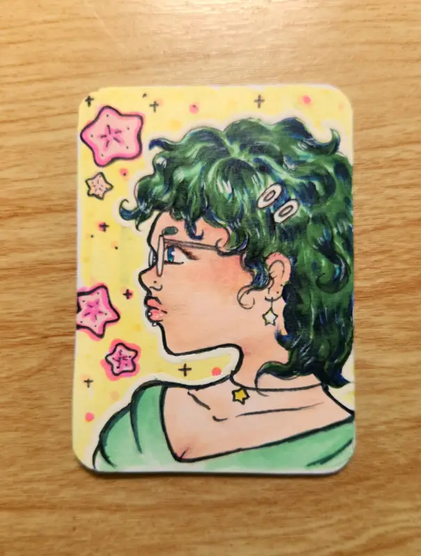 Portrait "Spring Celest" aceo art card