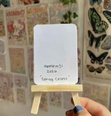 Portrait "Spring Celest" aceo art card thumbnail 3