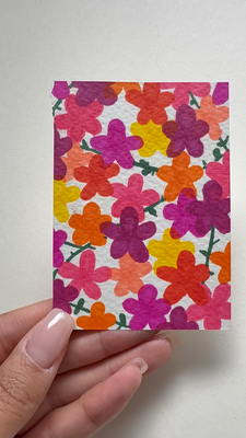Cutie Flowers aceo art card thumbnail 2