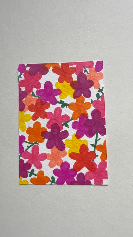 Cutie Flowers aceo art card