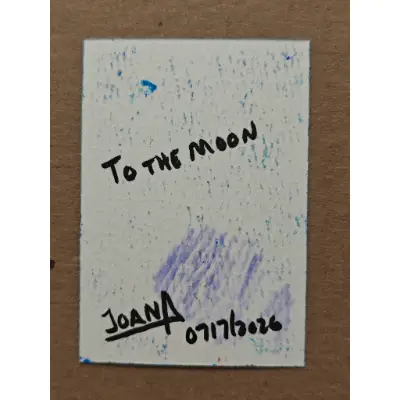 TO THE MOON aceo art card thumbnail 2