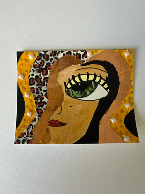 Pearls and Prints aceo art card thumbnail 2