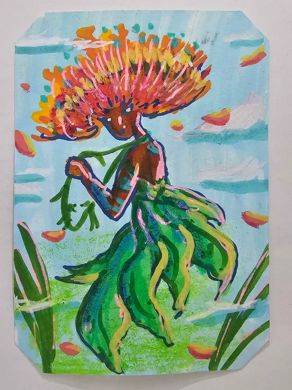 Dandelion Puff aceo art card
