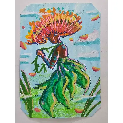 Dandelion Puff aceo art card thumbnail 1