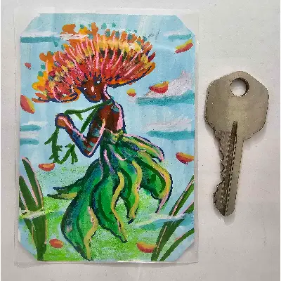 Dandelion Puff aceo art card thumbnail 2
