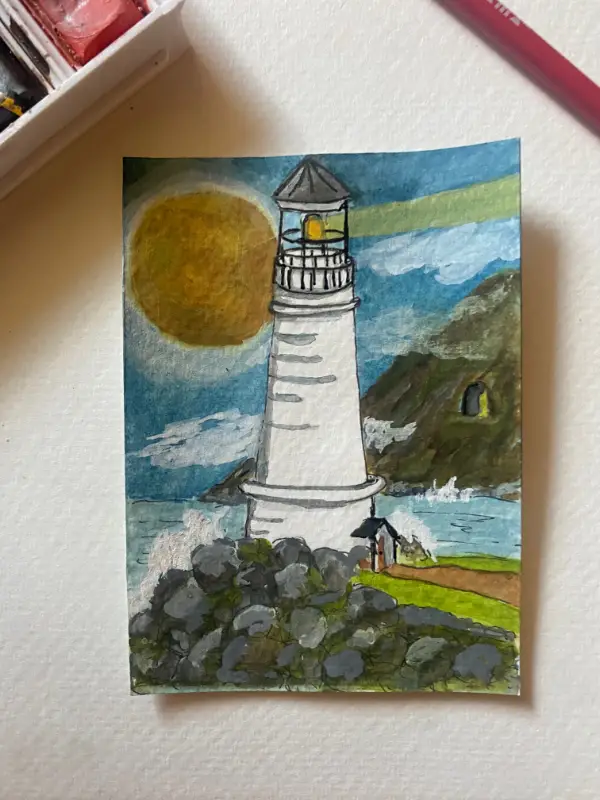 Lighthouse No. 1 aceo art card