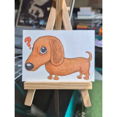 HelloWeenie? aceo art card thumbnail 1