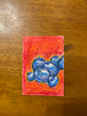 Bluest Berries aceo art card thumbnail 2