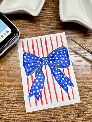 Patriotic Pretty aceo art card thumbnail 3