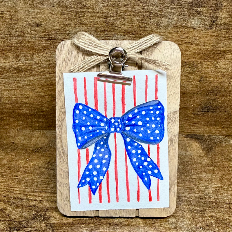 Patriotic Pretty aceo art card