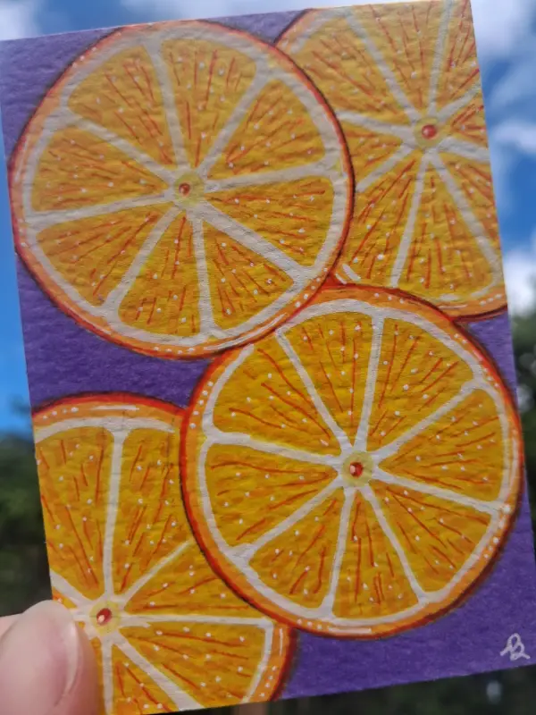 Oranges aceo art card