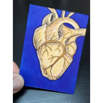 Kintsugi Porcelain Heart aceo art card thumbnail 1