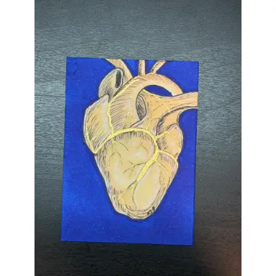 Kintsugi Porcelain Heart aceo art card thumbnail 2