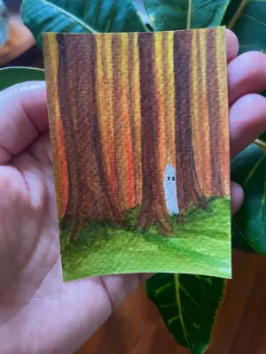 Sunset aceo art card thumbnail 2