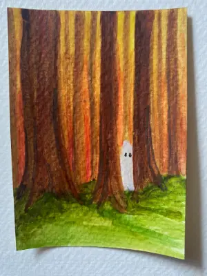 Sunset aceo art card thumbnail 3
