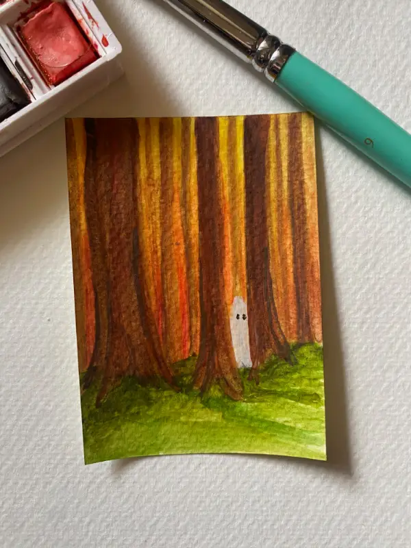 Sunset aceo art card