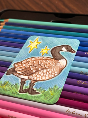 goose aceo art card thumbnail 2