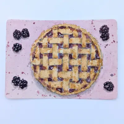 Blackberry Pie #2 aceo art card thumbnail 5