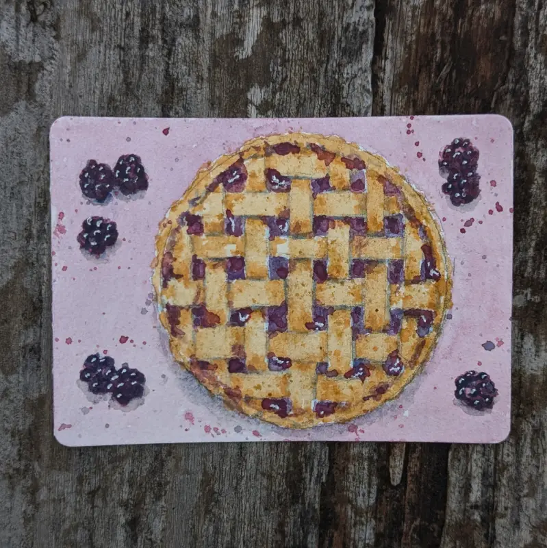 Blackberry Pie #2 aceo art card