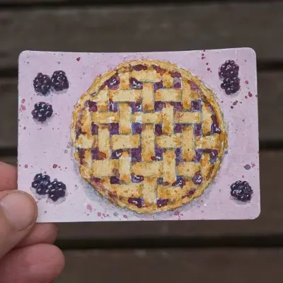Blackberry Pie #2 aceo art card thumbnail 3