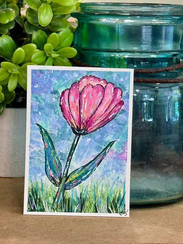 Dreamy Petals aceo art card