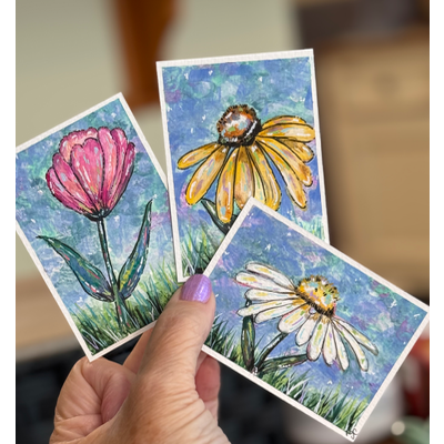 Dreamy Petals aceo art card thumbnail 4