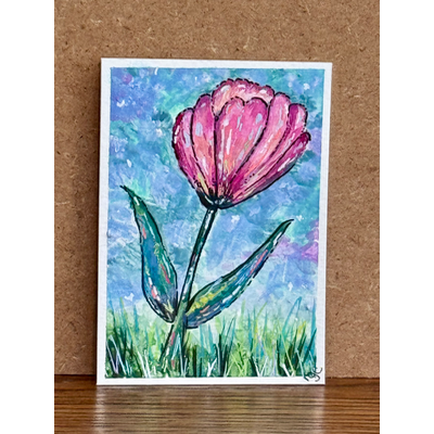 Dreamy Petals aceo art card thumbnail 3