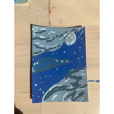 Gentle midnight skies aceo art card thumbnail 1