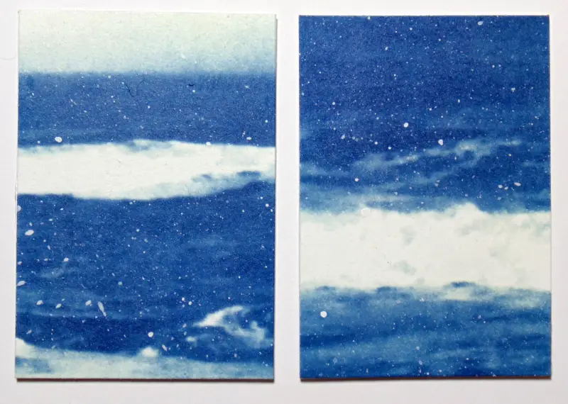 Kill Devil Hills Cyanotype Original Art ACEO aceo art card
