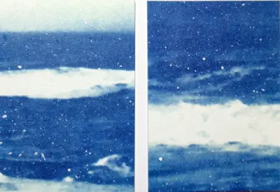 Kill Devil Hills Cyanotype Original Art ACEO aceo art card thumbnail 2