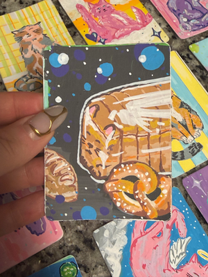 Space Bread aceo art card thumbnail 1
