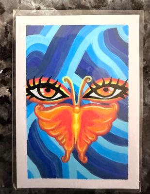 Flamewing Vision aceo art card thumbnail 2