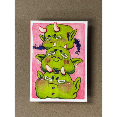 Tower aceo art card thumbnail 1