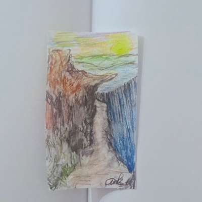Sunrise trail aceo art card thumbnail 2