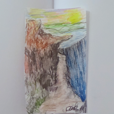Sunrise trail aceo art card thumbnail 1