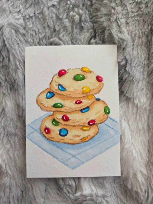 Candy & cookies aceo art card