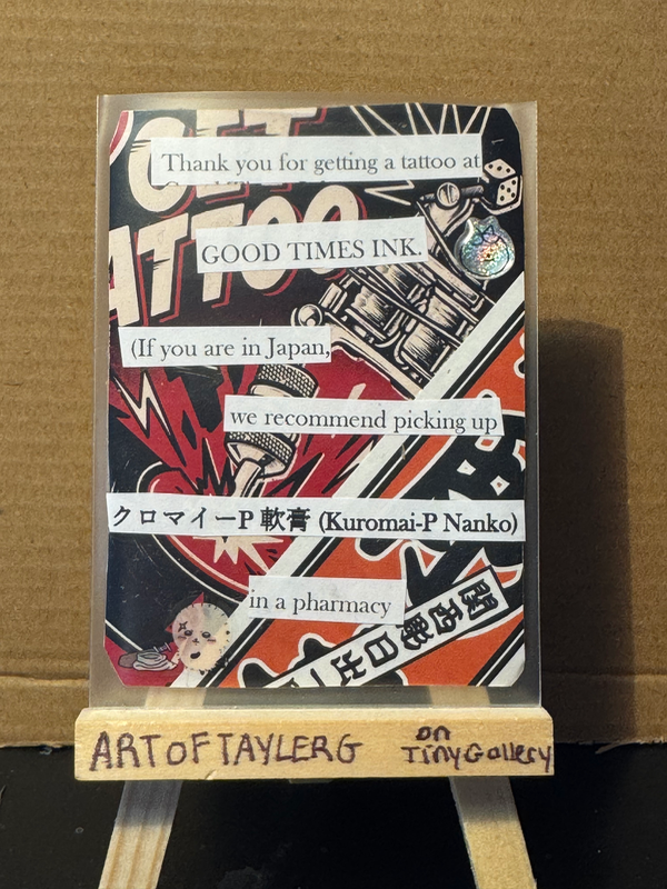 Tattoo aceo art card