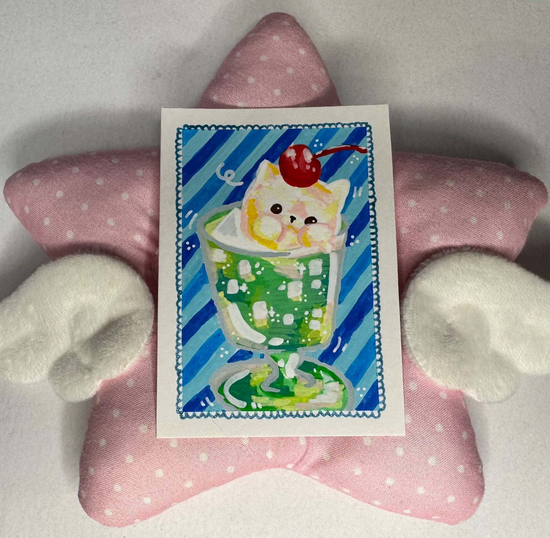 Meow Soda aceo art card