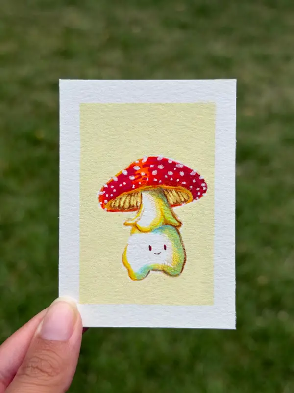 Fly Agaric Cutie aceo art card