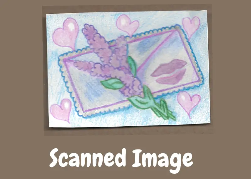 Lavender Letters aceo art card