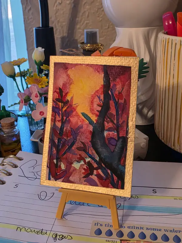 Blue Woods aceo art card