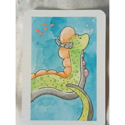 Sea Creature aceo art card thumbnail 1