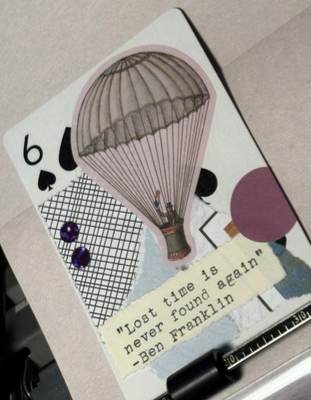 Ben Franklin #1 quote card by Mazerzine Philadelphia aceo art card thumbnail 2