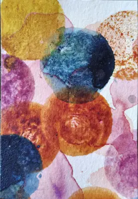 WaterColour Dots 4 by CheyAnne aceo art card thumbnail 1