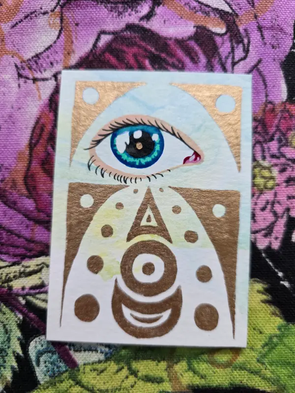 Tears in Gold #5 aceo art card