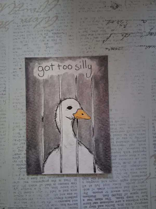 Got too silly... aceo art card