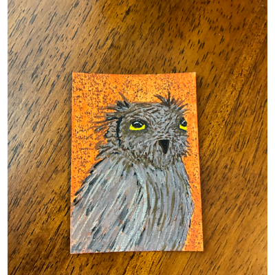 Golden Gaze aceo art card thumbnail 1
