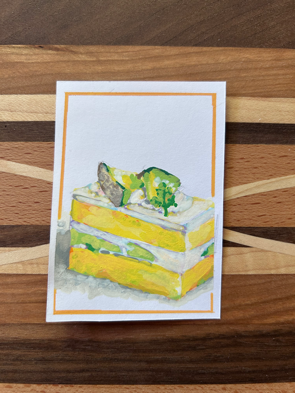 Melon Cake aceo art card